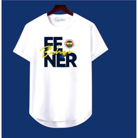 Unısex-Oversize-Beyaz-SariKanarya-Baskili-T-Shirt